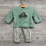 Crewneck Wheely Cute & French Terry Pants Stripes 3-6M