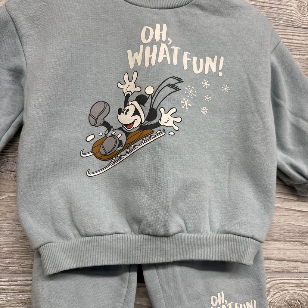 Crewneck Oh, What Fun! Mickey & Jogger Sweatpants 12M