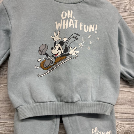 Crewneck Oh, What Fun! Mickey & Jogger Sweatpants 12M
