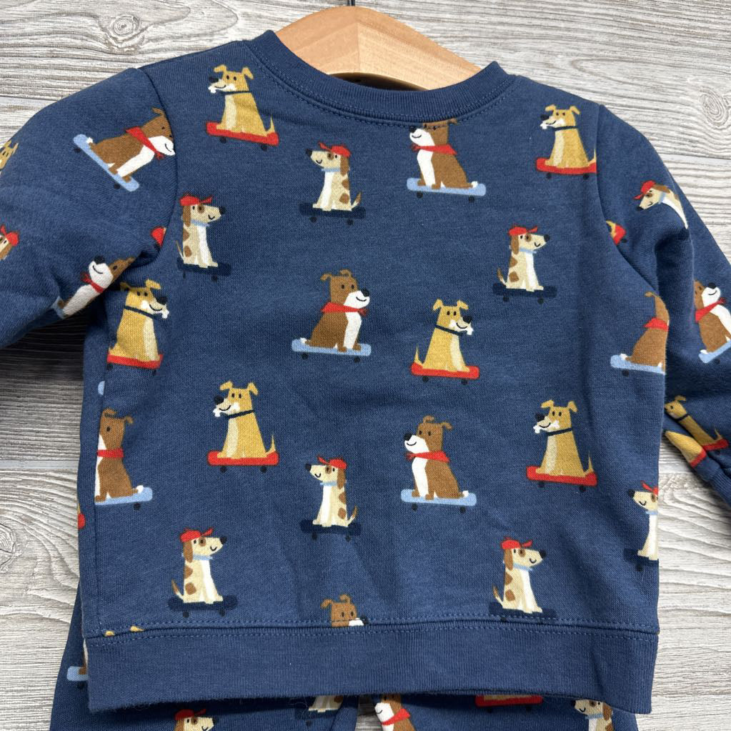 Crewneck & Jogger Sweatpants Dogs Skateboarding 6-9M