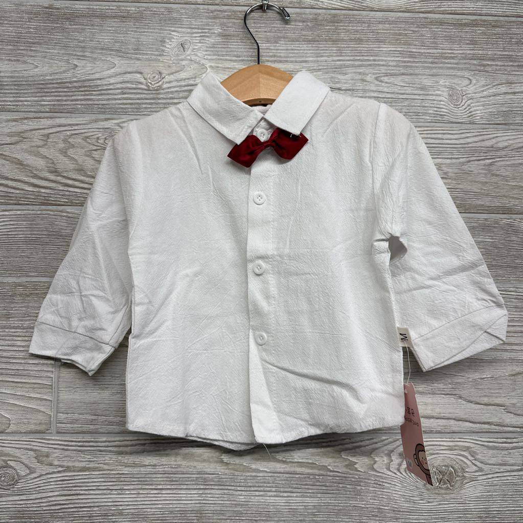 NEW Vest, LS Button Up Shirt & Pants Herringbone 12-24M
