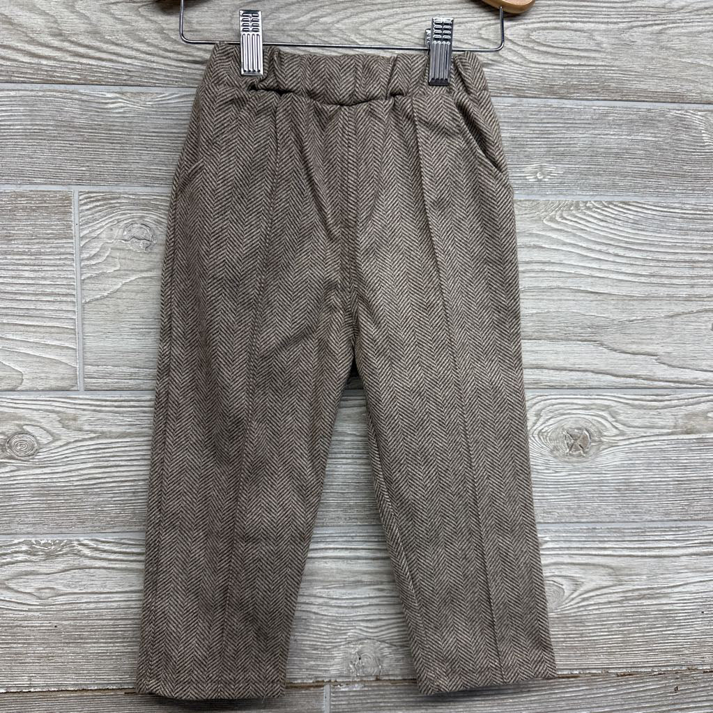 NEW Vest, LS Button Up Shirt & Pants Herringbone 12-24M