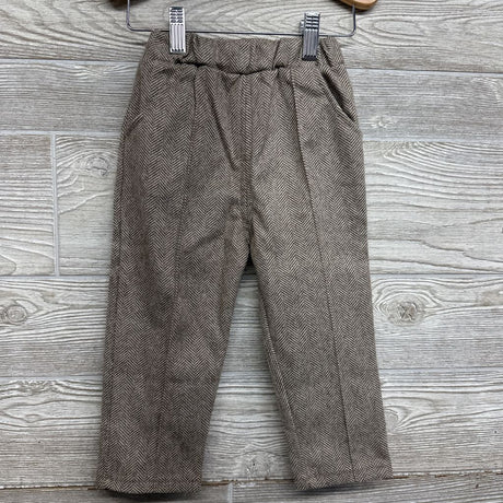 NEW Vest, LS Button Up Shirt & Pants Herringbone 12-24M