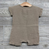 Gauze Henley Shorty Romper Piglet Pooh Balloons 12M