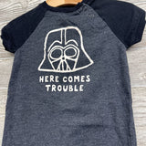 Shorty Romper Here Comes Trouble Darth Vader 18M