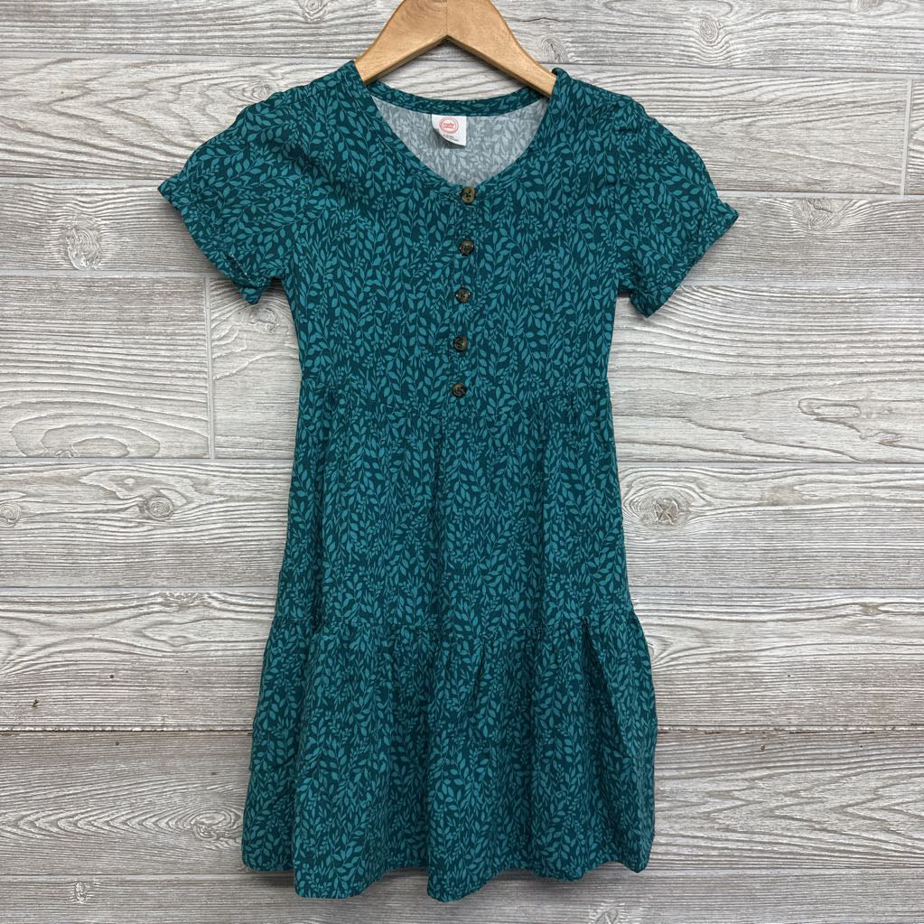 Tiered Button Up Dress Leaves 6-6X