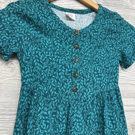 Tiered Button Up Dress Leaves 6-6X