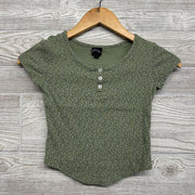Ribbed Henley Shirt Flowers 8