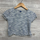 Ribbed Knit Shirt Lettuce Trim Side Bows 8