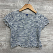 Ribbed Knit Shirt Lettuce Trim Side Bows 8