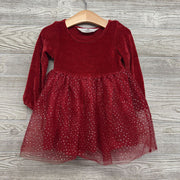 LS Chenille Tulle Dress Glitter Dots 2T