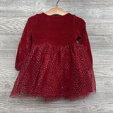 LS Chenille Tulle Dress Glitter Dots 2T