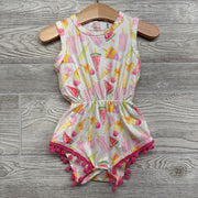 Tank Romper Popsicles Pom Trim 6-12M