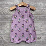 Tank Romper Flowers Bow Straps 24M