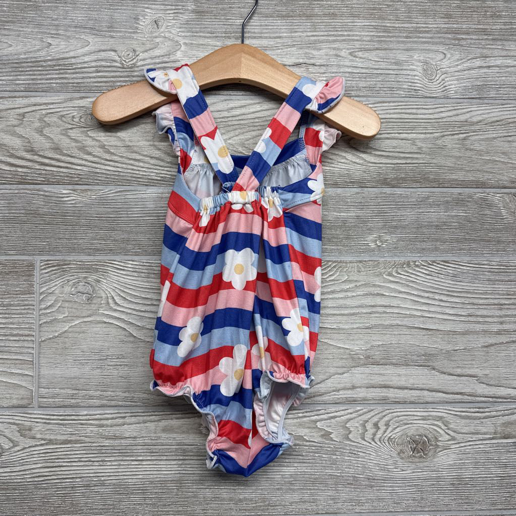 NEW Flutter Strap Tank Romper Flowers 6-12M