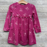 LS Dress Bows Ruffle 3T