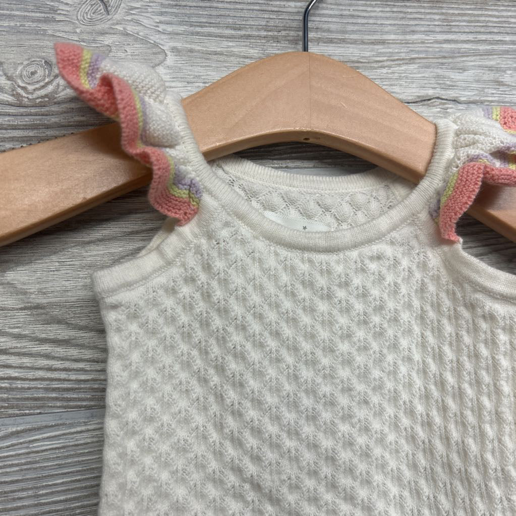 Textured Bodysuit Ruffle Straps NB