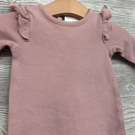 Waffle Knit Outfit Ruffles 3M