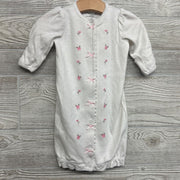 Button Up Gown Flowers 0-3M