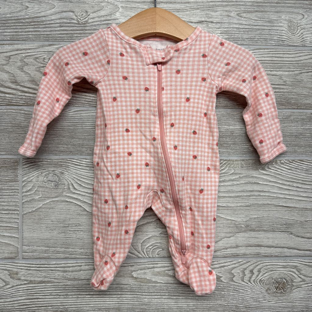 Sleeper Gingham Strawberries NB