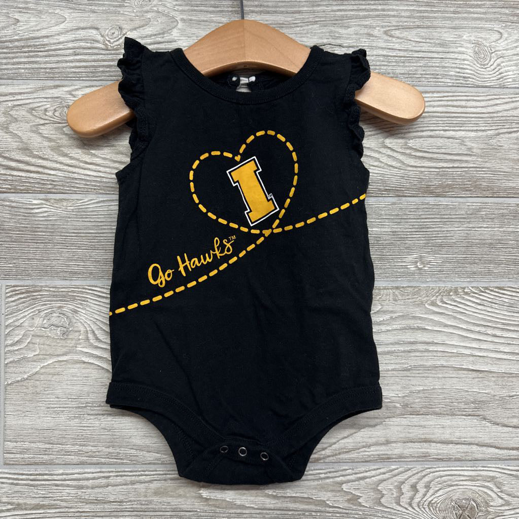 Flutter Sleeve Bodysuit Iowa Hawkeyes 6-12M