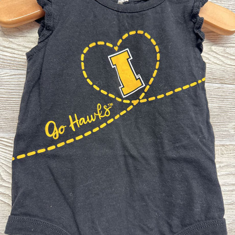 Flutter Sleeve Bodysuit Iowa Hawkeyes 6-12M