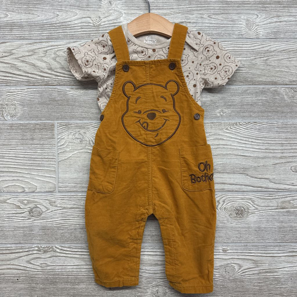 Corduroy Overalls & Shirt Winnie The Pooh 12M