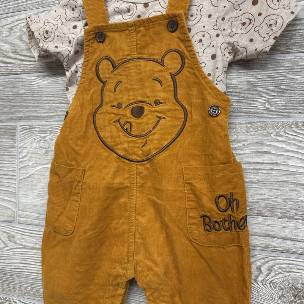 Corduroy Overalls & Shirt Winnie The Pooh 12M