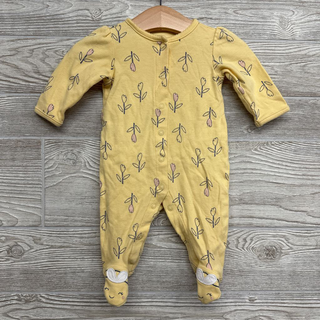 Snap Up Coverall Flowers 0-3M