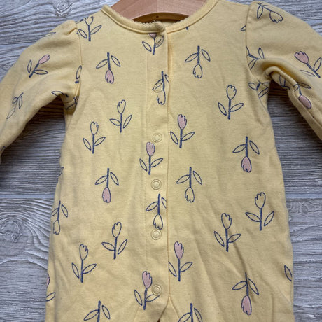 Snap Up Coverall Flowers 0-3M