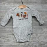 LS Bodysuit My First Thanksgiving 6M