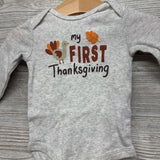LS Bodysuit My First Thanksgiving 6M