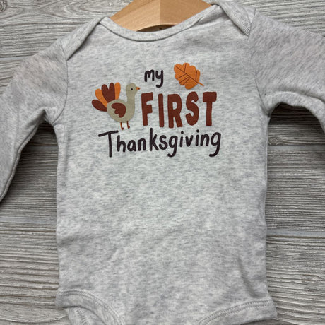 LS Bodysuit My First Thanksgiving 6M