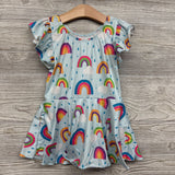 Flutter Sleeve Romper Rainbows & Rain Drops 5-6