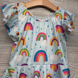Flutter Sleeve Romper Rainbows & Rain Drops 5-6