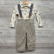 Ribbed Shirt & Suspender Pants Winnie The Pooh 18M