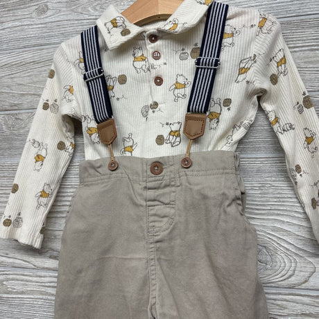 Ribbed Shirt & Suspender Pants Winnie The Pooh 18M
