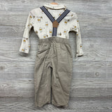 Ribbed Shirt & Suspender Pants Winnie The Pooh 18M
