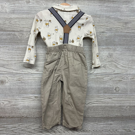 Ribbed Shirt & Suspender Pants Winnie The Pooh 18M