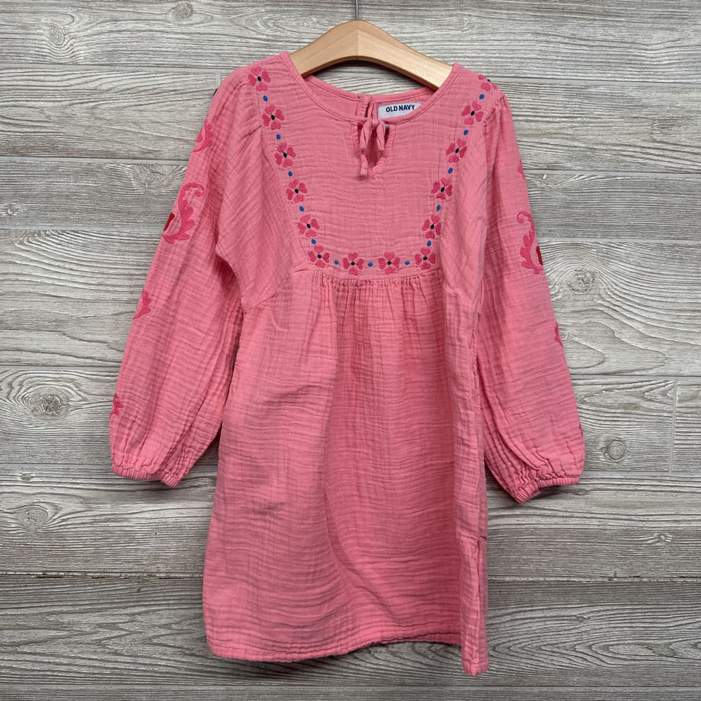 Muslin Dress Embroidered Flowers 8