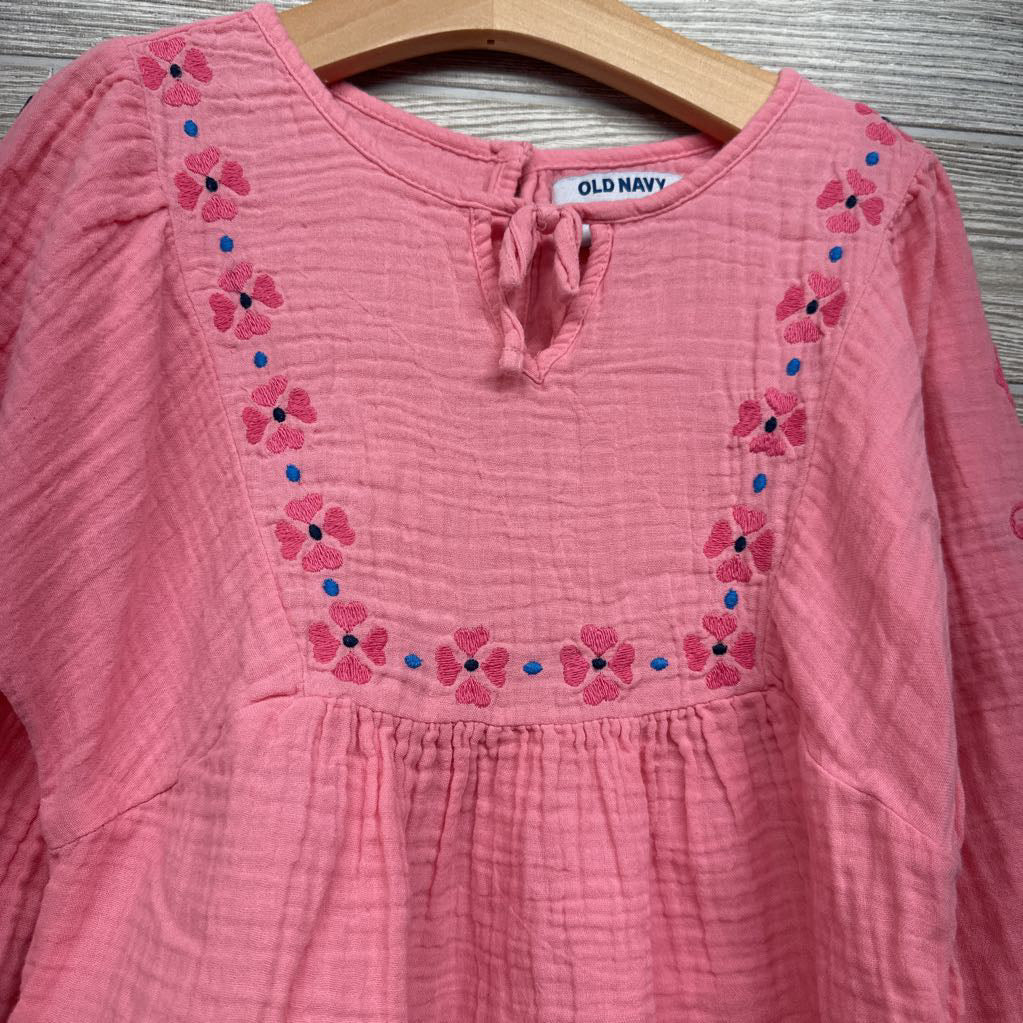 Muslin Dress Embroidered Flowers 8