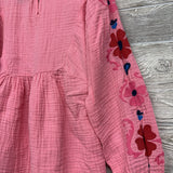 Muslin Dress Embroidered Flowers 8