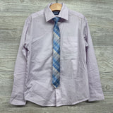 Button Up Dress Shirt & Plaid Tie 8