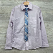 Button Up Dress Shirt & Plaid Tie 8