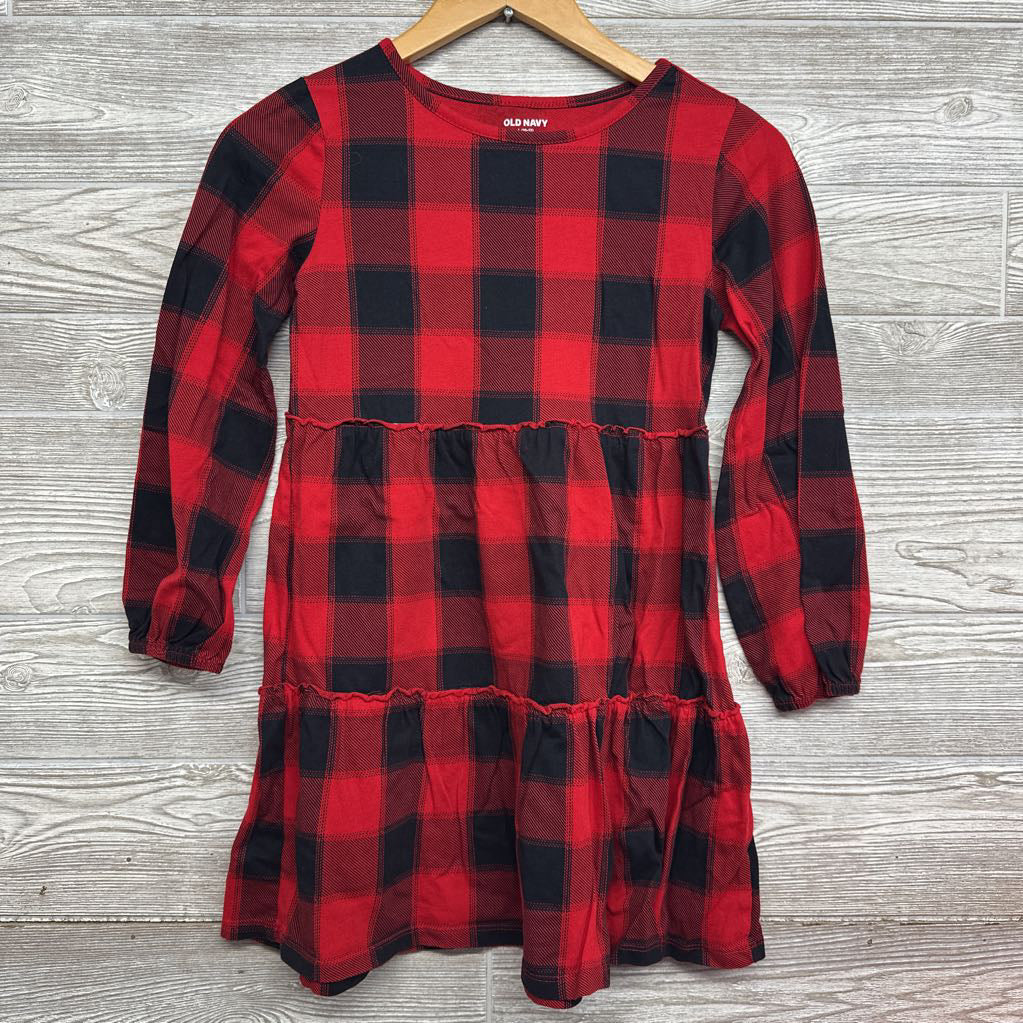 LS Buffalo Plaid Dress 10-12