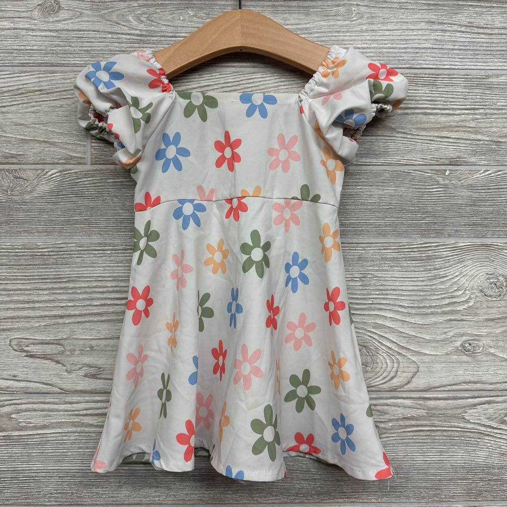 Cap Sleeve Dress Flowers 12-18M