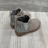 Side Zip Ankle Boots Glitter Heel 6c