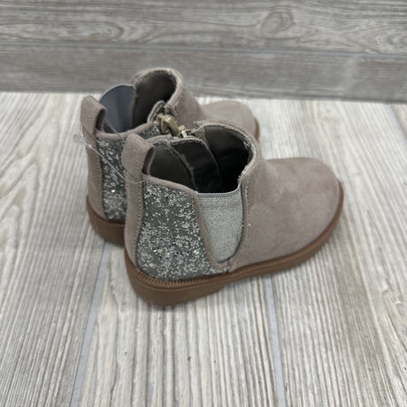 Side Zip Ankle Boots Glitter Heel 6c