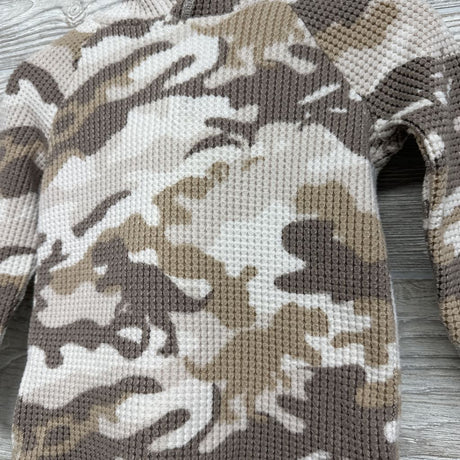 Camo Waffle Knit Hooded Shirt 18M