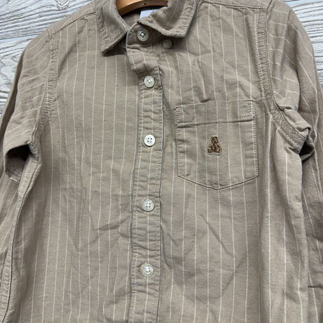 Linen Button Up Shirt Stripes 5